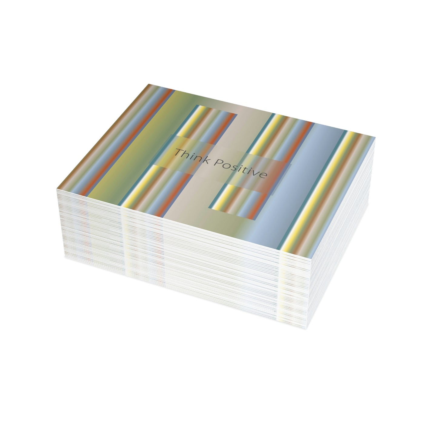 Folded Greeting Cards Horizontal (1, 10, 30, and 50pcs) Think Positive - Design No.200