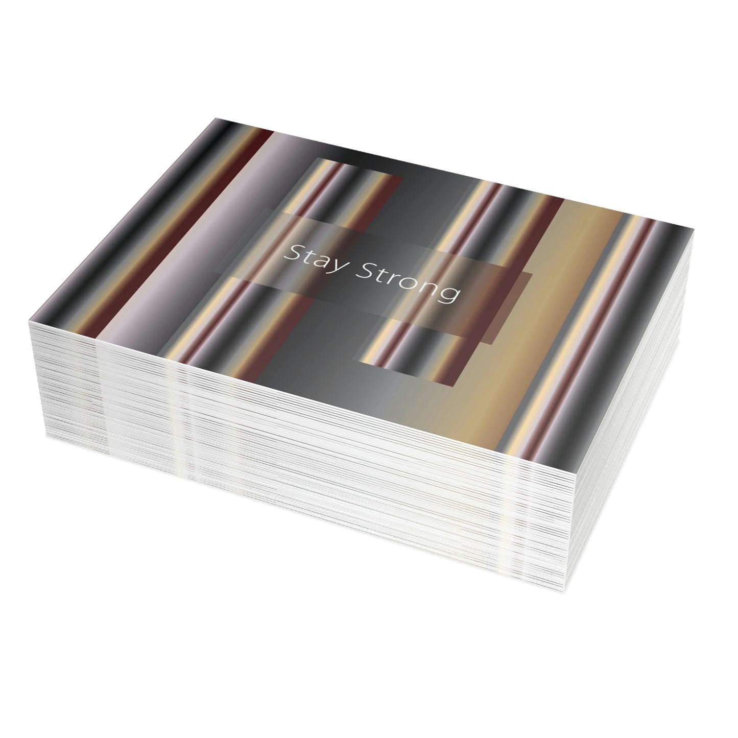 Unfolded Greeting Cards Horizontal (10, 30, and 50pcs) Stay Strong - Design No.700