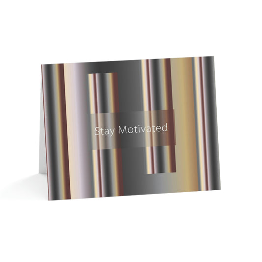 Folded Greeting Cards Horizontal (1, 10, 30, and 50pcs) Stay Motivated - Design No.700