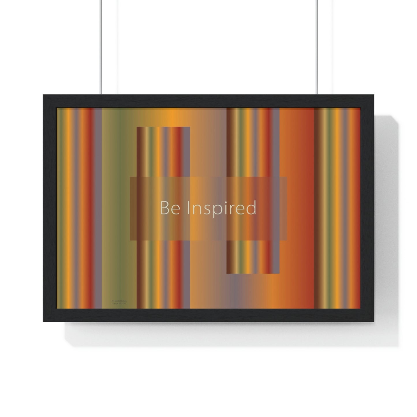 Premium Framed Horizontal Poster, 18“ × 12“ Be Inspired - Design No.1700