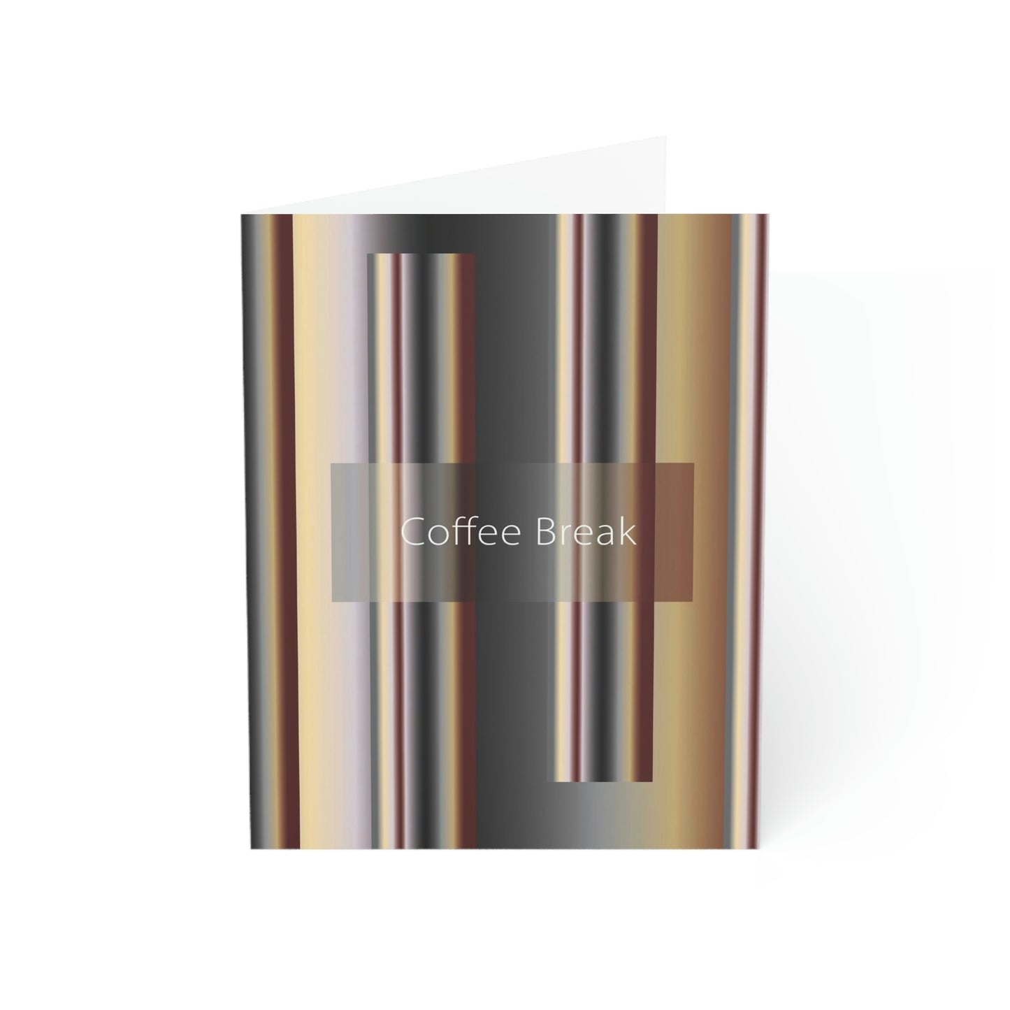 Folded Greeting Cards Vertical (1, 10, 30, and 50pcs) Coffee Break - Design No.700