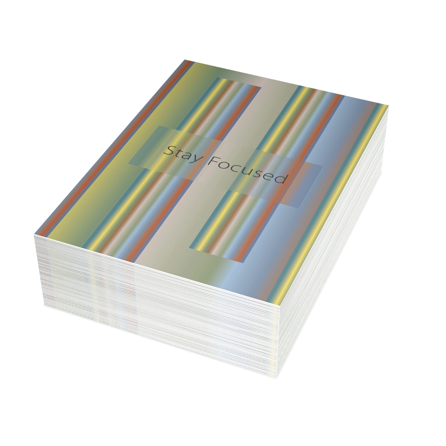 Unfolded Greeting Cards Vertical (10, 30, and 50pcs) Stay Focused - Design No.200
