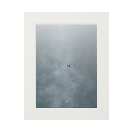 Fine Art Print (Passepartout Paper Vertical Frame) 11″ × 14″ Design 'Silence'