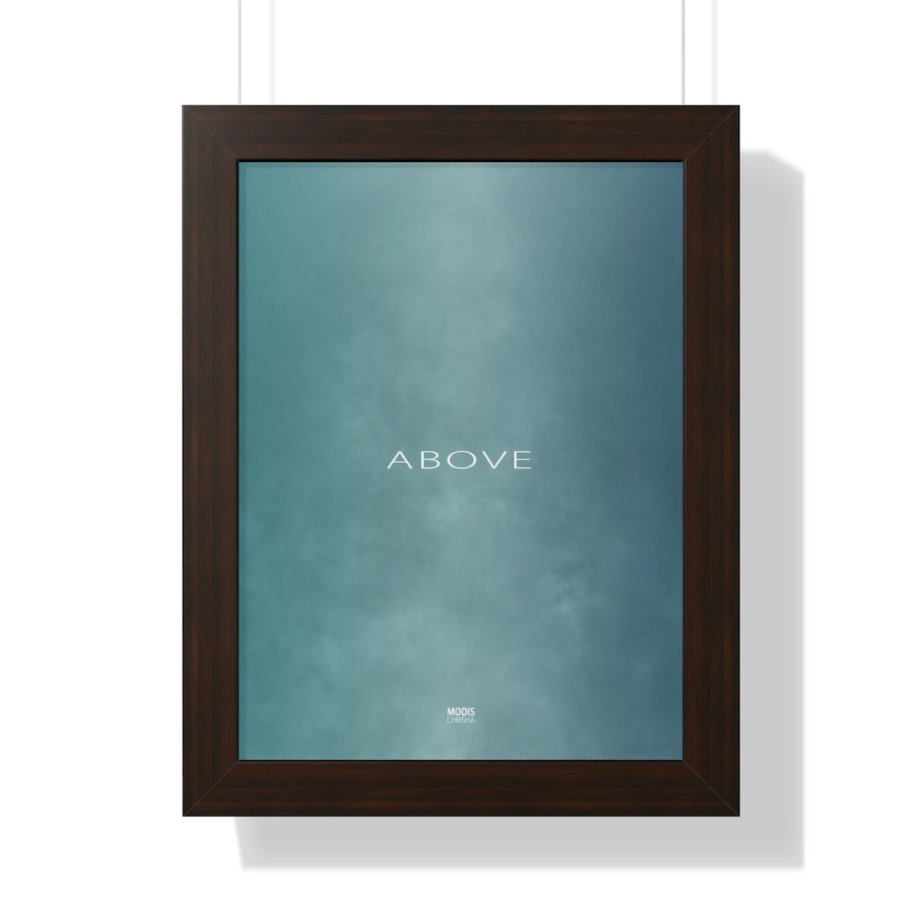 Poster Framed Vertical 12" x 16" - Design Above