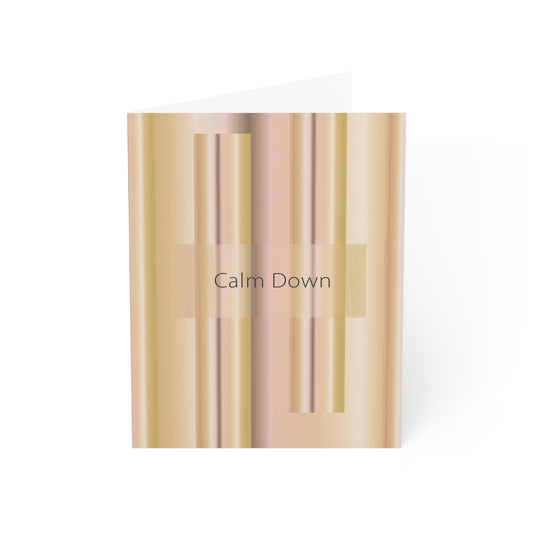 Folded Greeting Cards Vertical (1, 10, 30, and 50pcs) Calm Down - Design No.100