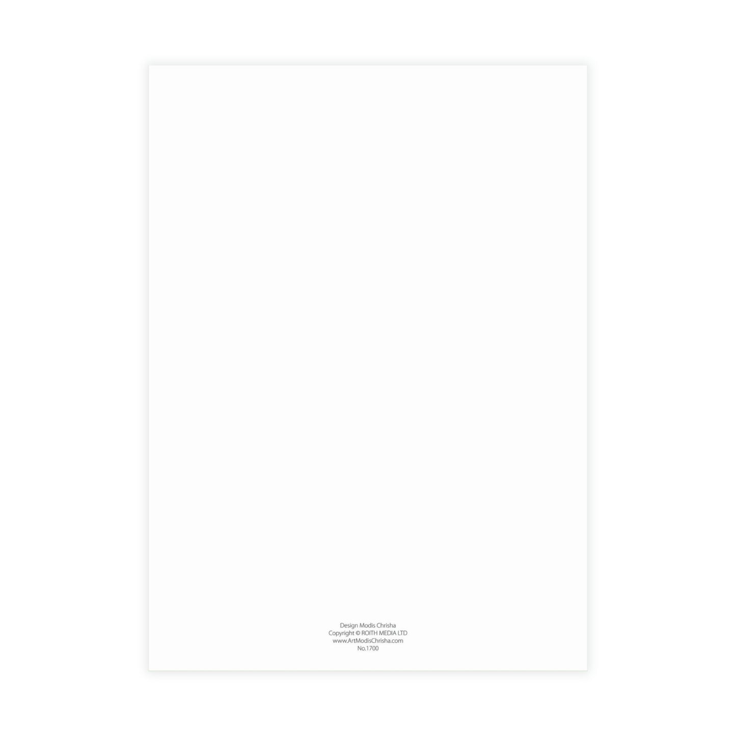 Art Greeting Postcard  Vertical (10, 30, and 50pcs) Calm Down - Design No.1700