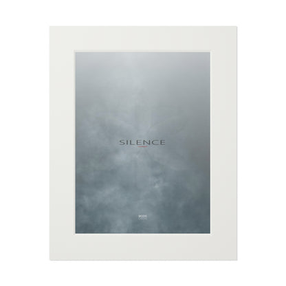 Fine Art Print (Passepartout Paper Vertical Frame) 16" × 20" Design 'Silence'