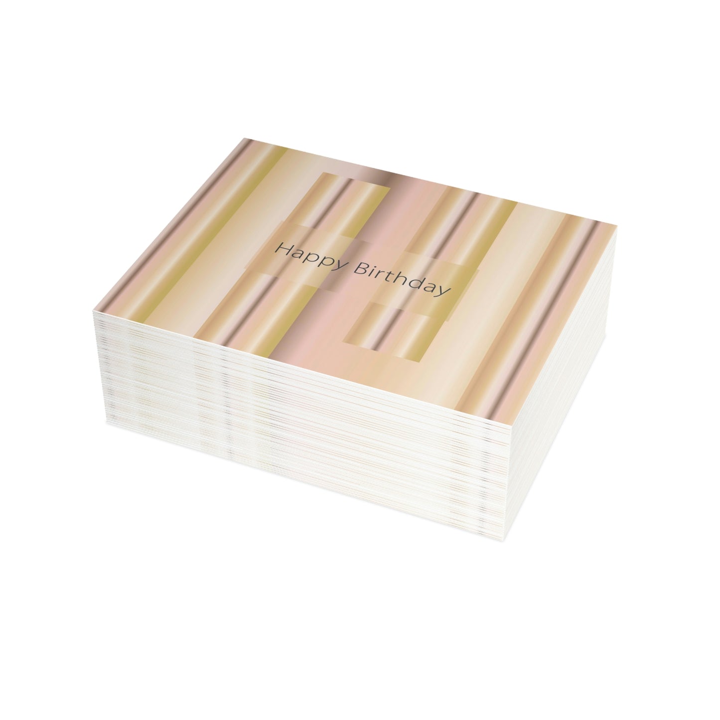 Folded Greeting Cards Horizontal (1, 10, 30, and 50pcs) Happy Birthday - Design No.100