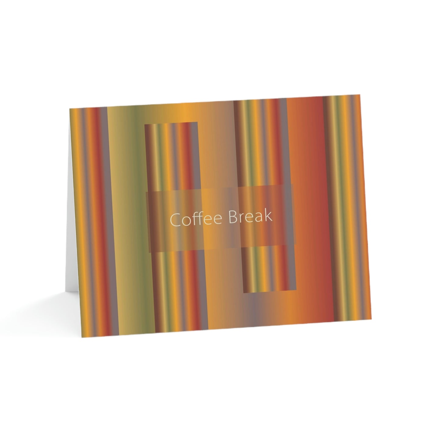 Folded Greeting Cards Horizontal (1, 10, 30, and 50pcs) Coffee Break - Design No.1700