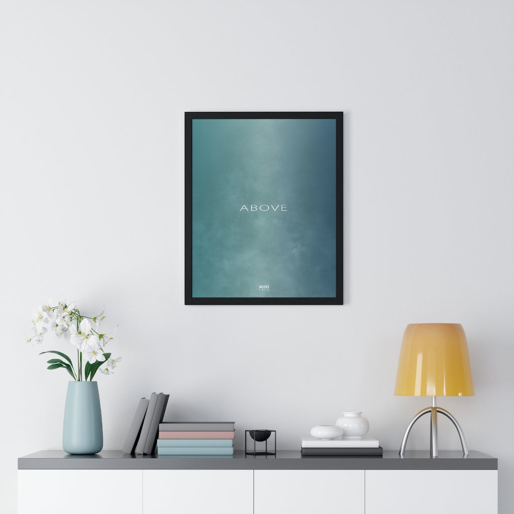 Poster Framed Vertical Premium 16" x 20" - Design Above