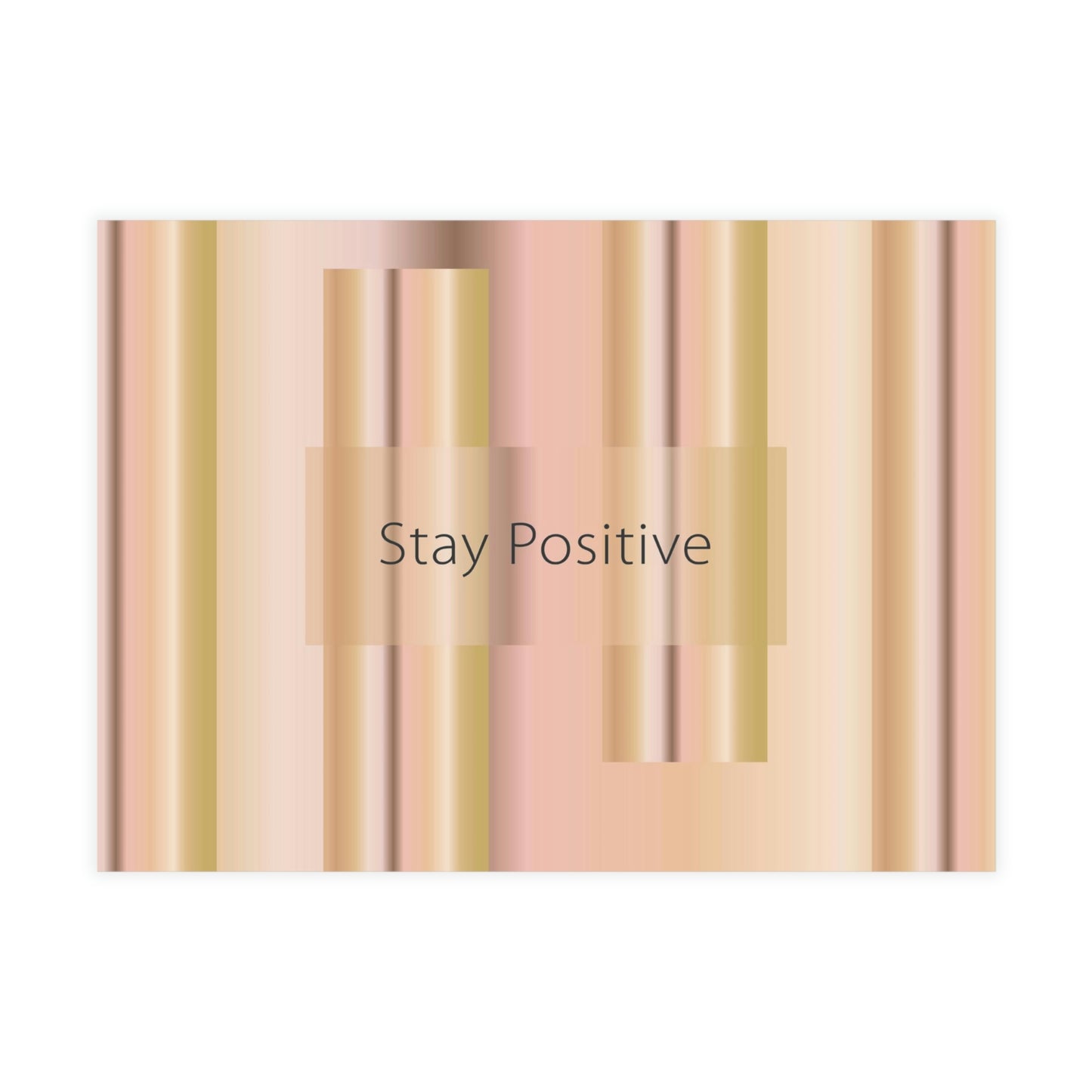 Unfolded Greeting Cards Horizontal (10, 30, and 50pcs) Stay Positive - Design No.100