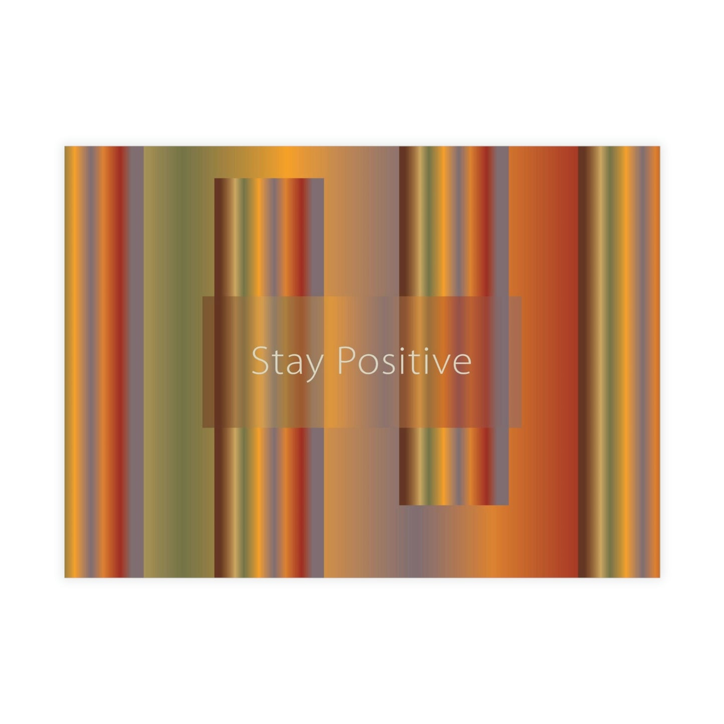 Unfolded Greeting Cards Horizontal (10, 30, and 50pcs) Stay Positive - Design No.1700