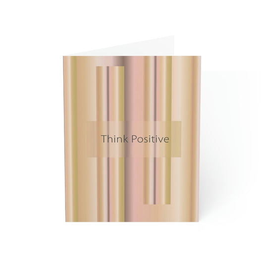 Folded Greeting Cards Vertical (1, 10, 30, and 50pcs) Think Positive - Design No.100