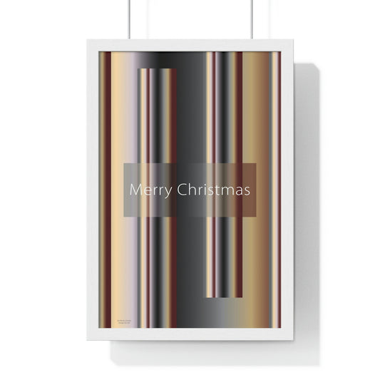 Premium Framed Vertical Poster 12″ × 18″ Merry Christmas - Design No.700