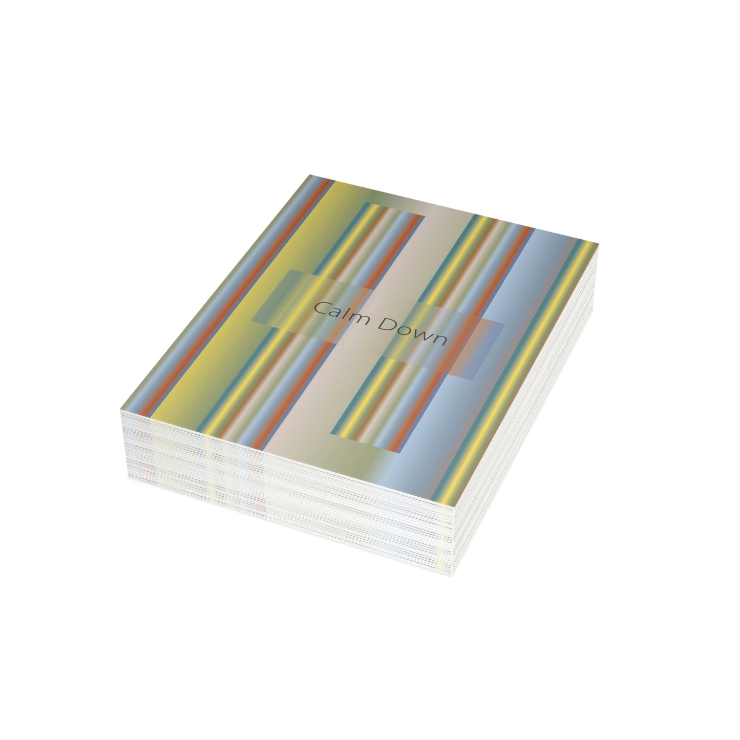Folded Greeting Cards Vertical (1, 10, 30, and 50pcs) Calm Down - Design No.200