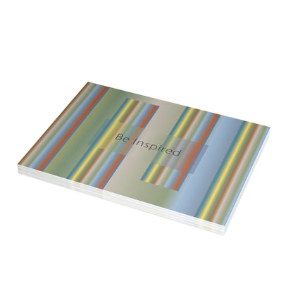 Unfolded Greeting Cards Horizontal (10, 30, and 50pcs) Be Inspired - Design No.200