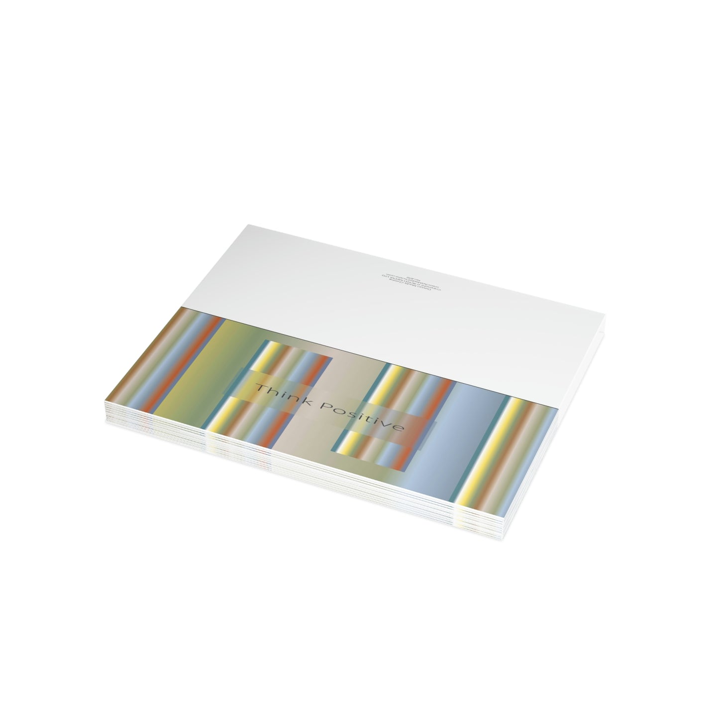 Folded Greeting Cards Horizontal (1, 10, 30, and 50pcs) Think Positive - Design No.200