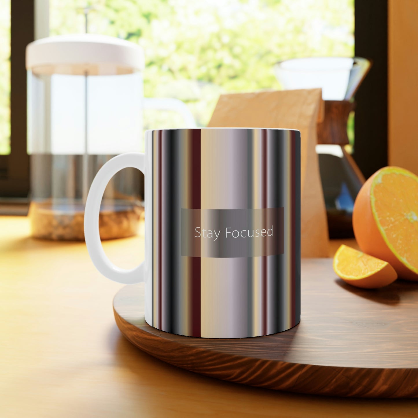 Ceramic Mug 11oz, Stay Focused - Design No.700