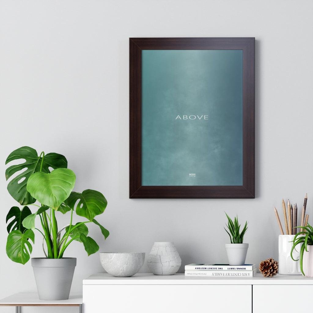 Poster Framed Vertical 12" x 16" - Design Above