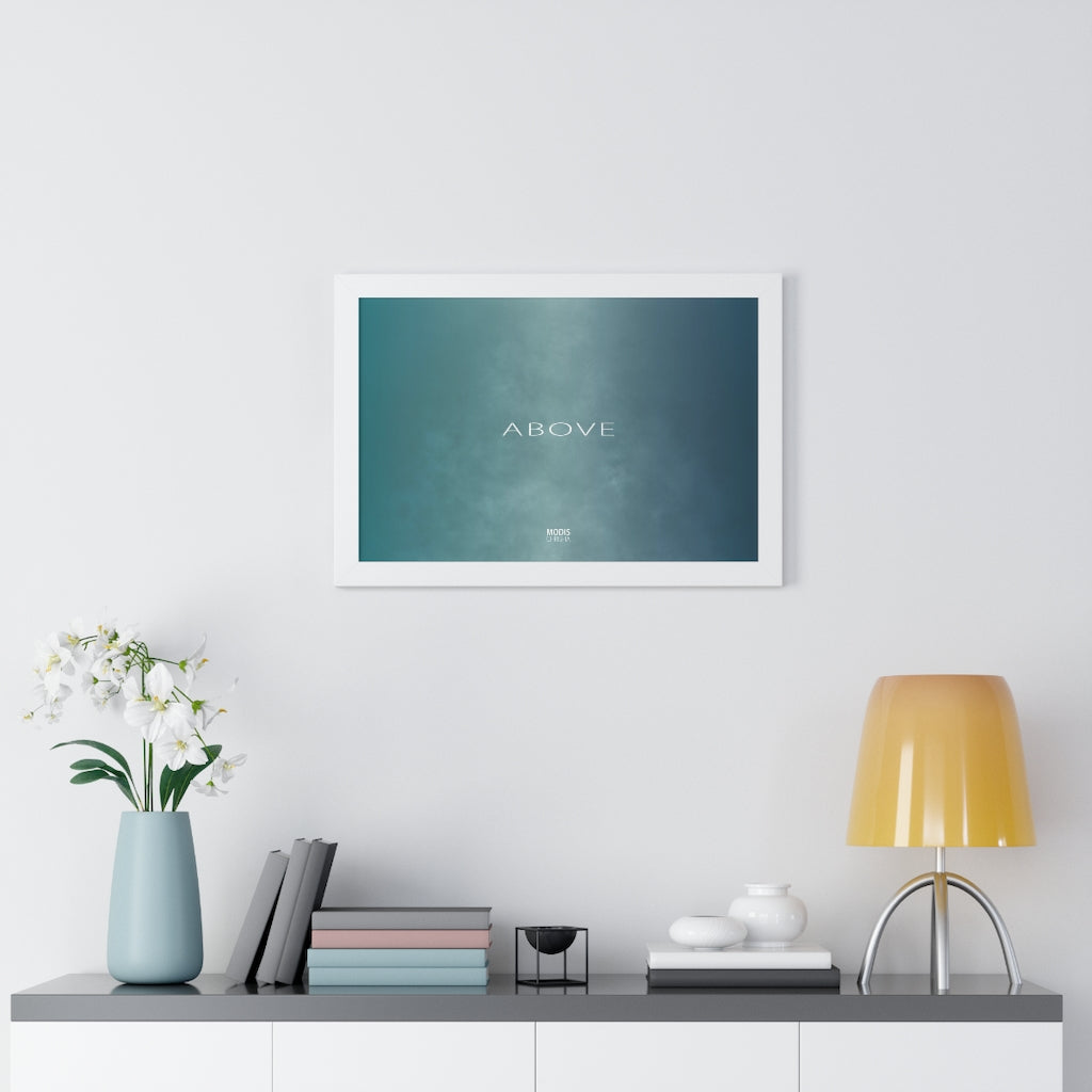 Poster Framed Horizontal 24“ x 16“ - Design Above