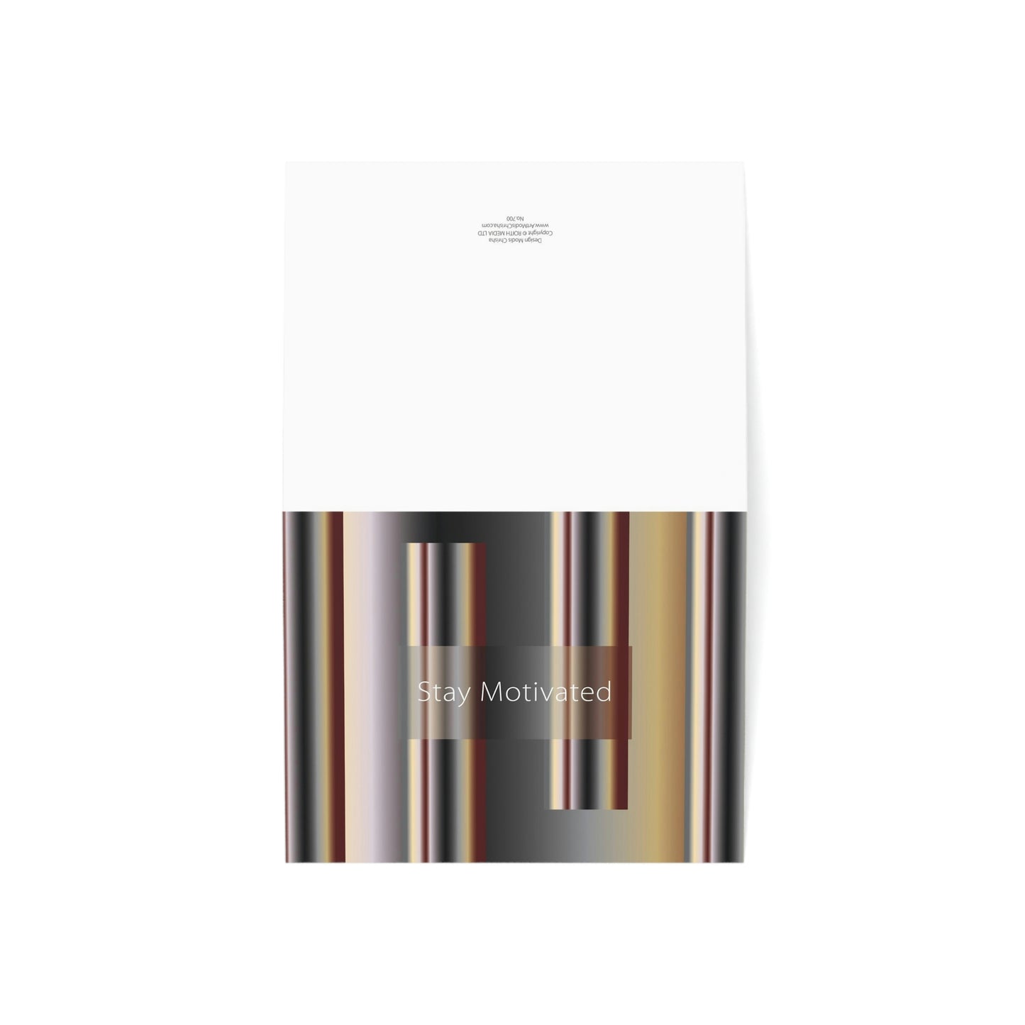 Folded Greeting Cards Horizontal (1, 10, 30, and 50pcs) Stay Motivated - Design No.700