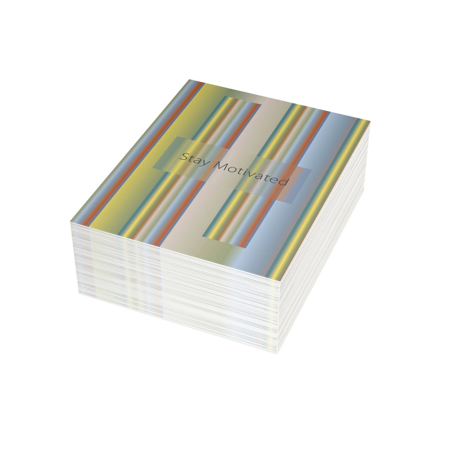 Folded Greeting Cards Vertical (1, 10, 30, and 50pcs) Stay Motivated - Design No.200
