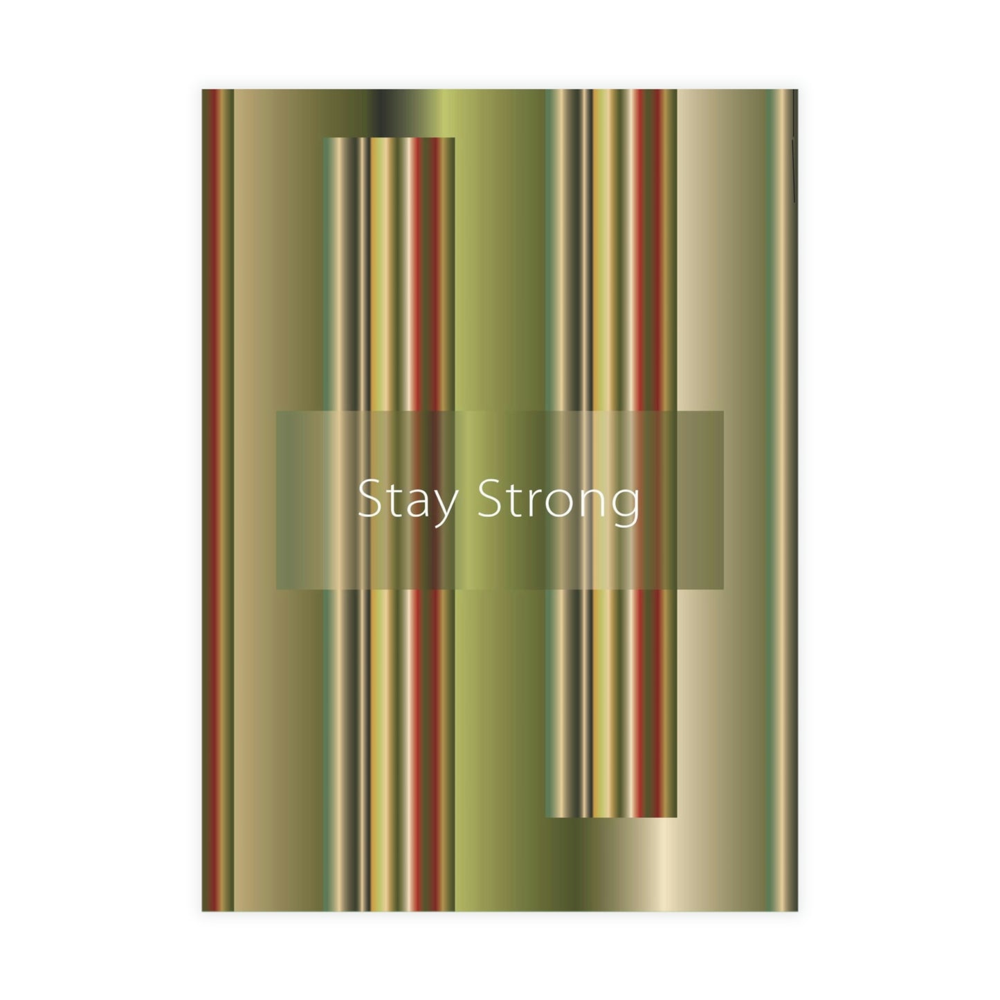 Art Greeting Postcard  Vertical (10, 30, and 50pcs) Stay Strong - Design No.300