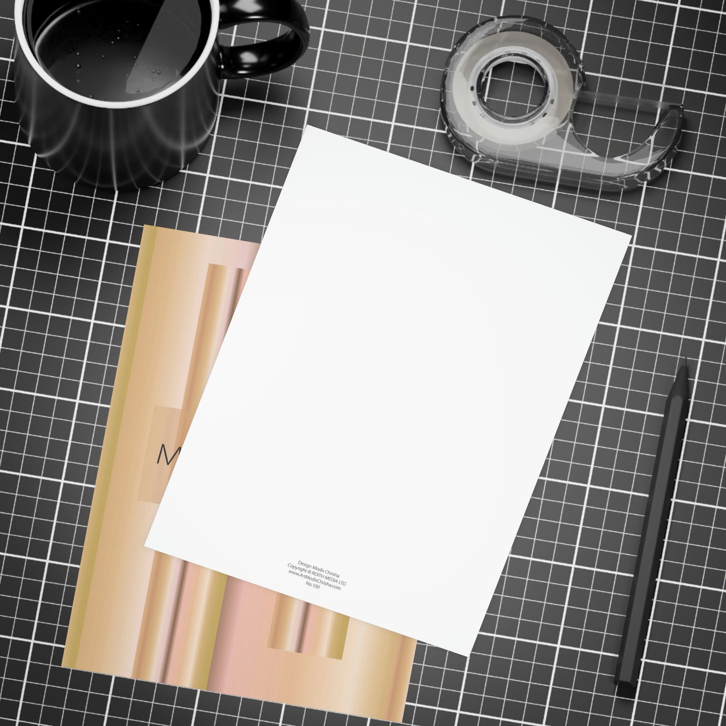 Art Greeting Postcard  Vertical (10, 30, and 50pcs) Merry Christmas - Design No.100