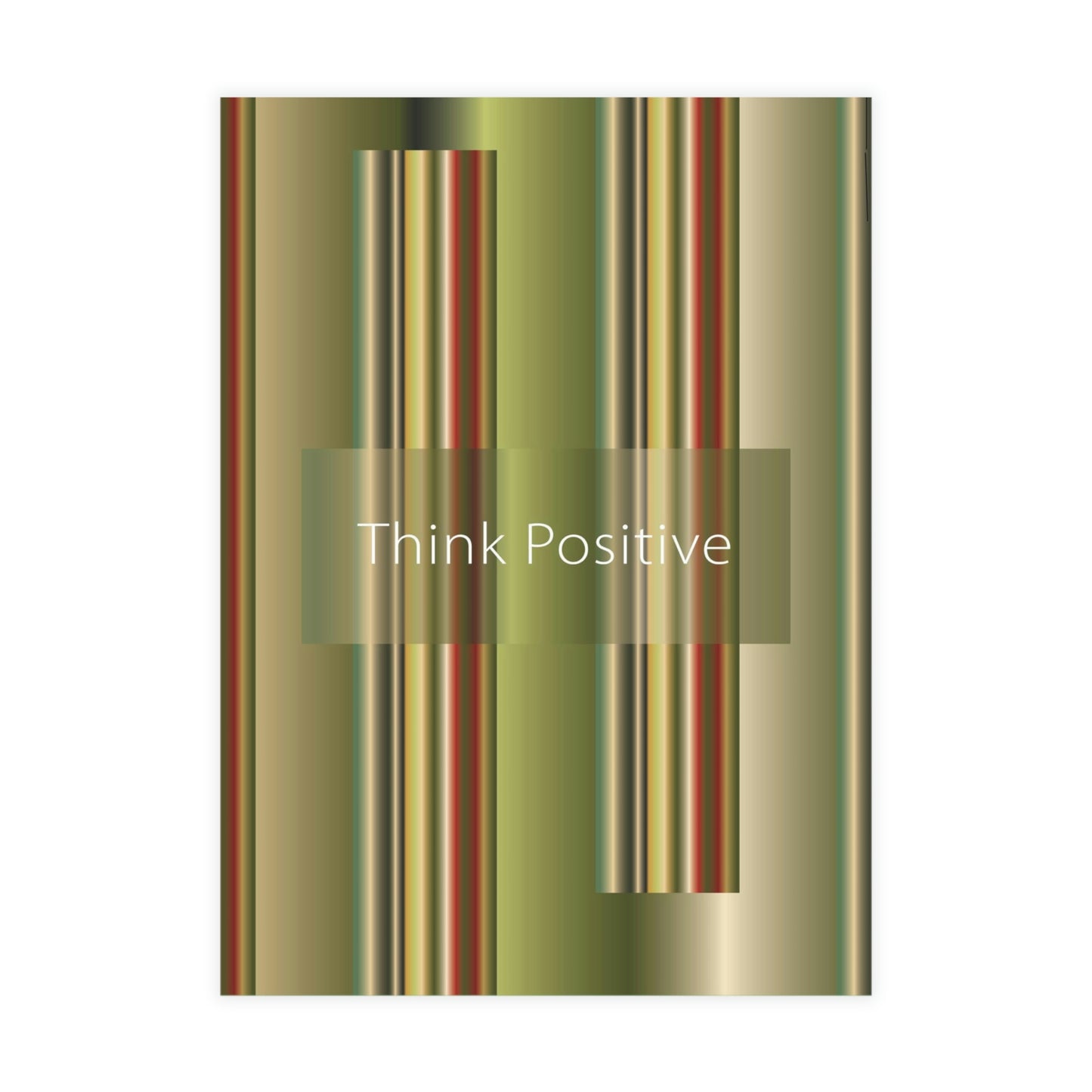 Art Greeting Postcard  Vertical (10, 30, and 50pcs) Think Positive - Design No.300