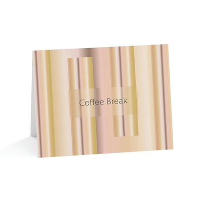 Folded Greeting Cards Horizontal (1, 10, 30, and 50pcs) Coffee Break - Design No.100