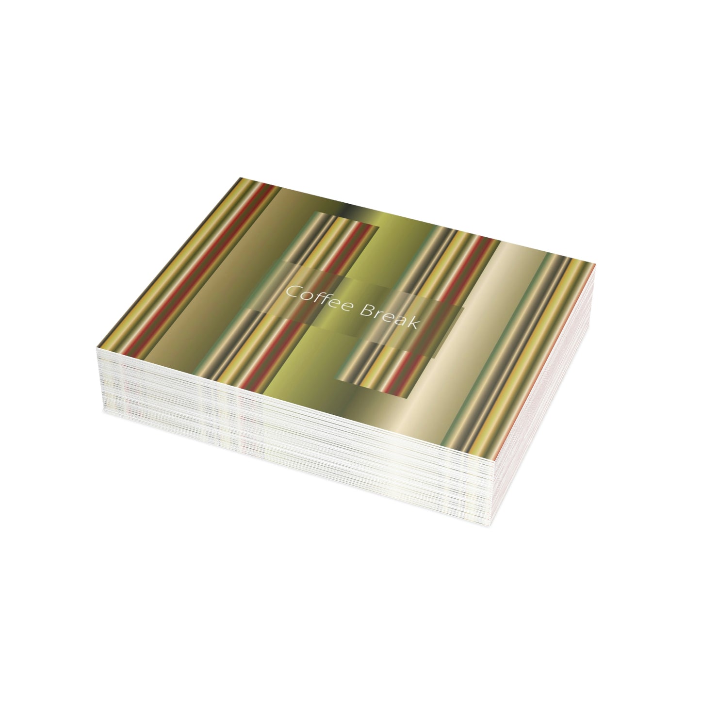 Folded Greeting Cards Horizontal (1, 10, 30, and 50pcs) Coffee Break - Design No.300